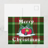 Kerstcamper Feestdagenkaart (Voorkant / Achterkant)