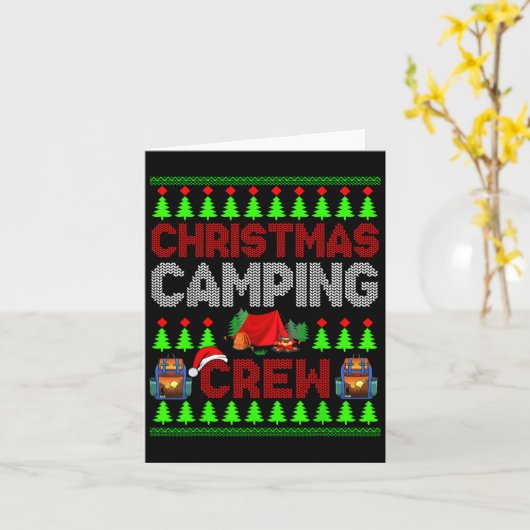 Kerstcamperbemanning Kersttrui Santa Camper Cam Kaart (Gele Bloem)