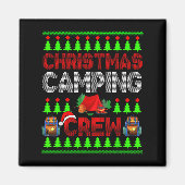 Kerstcamperbemanning Kersttrui Santa Camper Cam Magneet (Voorkant)