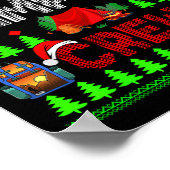 Kerstcamperbemanning Kersttrui Santa Camper Cam Poster (Hoek)