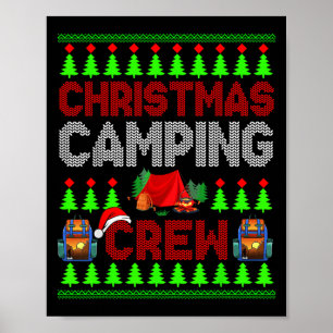 Kerstcamperbemanning Kersttrui Santa Camper Cam Poster