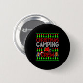 Kerstcamperbemanning Kersttrui Santa Camper Cam Ronde Button 5,7 Cm (Voorkant /achterkant)
