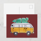 KerstCampervan Briefkaart (Voorkant / Achterkant)