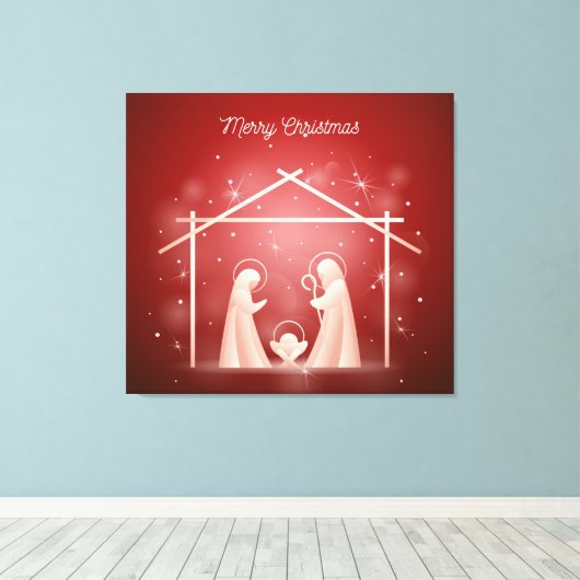 kerstcanvas afdrukken (Insitu (Houten vloer))