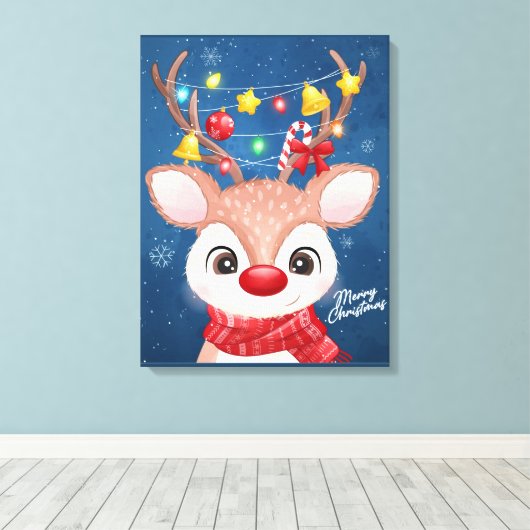 kerstcanvas afdrukken (Insitu (Houten vloer))