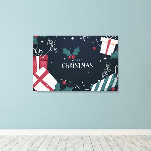 kerstcanvas afdrukken (Insitu (Houten vloer))