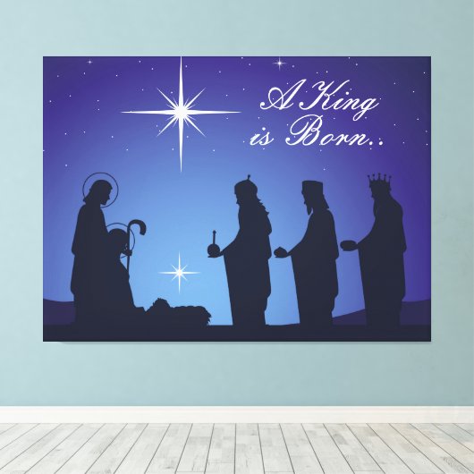 kerstcanvas afdrukken (Insitu (Houten vloer))