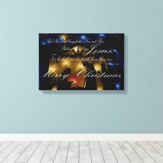 kerstcanvas canvas afdruk (Insitu (Houten vloer))