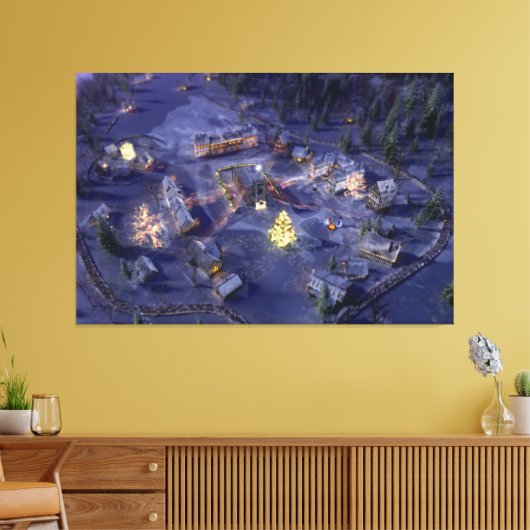 Kerstcanvas gebergte — Afdrukken (Insitu (Woonkamer))