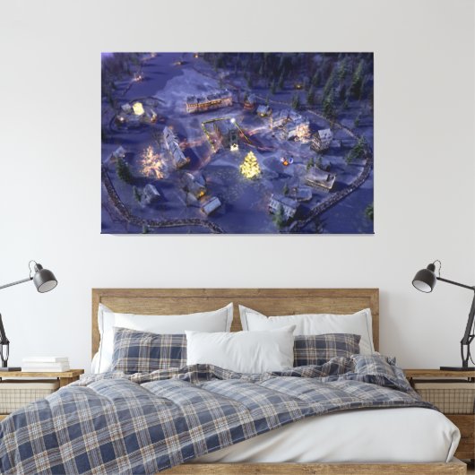 Kerstcanvas gebergte — Afdrukken (Insitu (Slaapkamer))