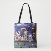 kerstCanvas tas Funny Boerderij Animal Party (Voorkant)