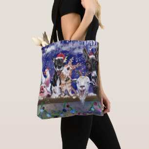 kerstCanvas tas Funny Boerderij Animal Party
