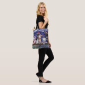 kerstCanvas tas Funny Boerderij Animal Party (Op model)