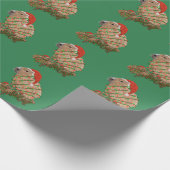 KerstCapybara Family Wrapped in Lights Cadeaupapier (Hoek)