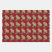 KerstCapybara Family Wrapped in Lights Inpakpapier Vel (Voorkant 2)