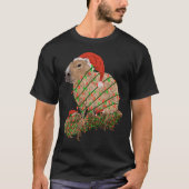 KerstCapybara Family Wrapped in Lights T-shirt (Voorkant)