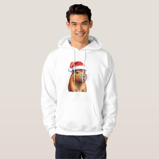 kerstcapybara hoodie (Voorkant volledig)