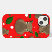 kerstcapybara iPhone hoesje (Achterkant horizontaal)