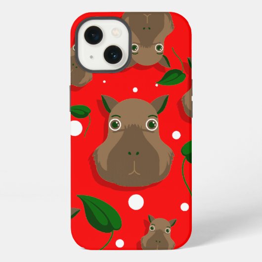 kerstcapybara iPhone hoesje (Achterkant)