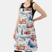 Kerstcaravan, sneeuw, herten schort (Insitu)