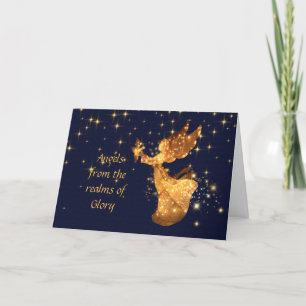 KerstCarol Angel komt uit de verhalen van het oogl Feestdagen Kaart