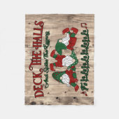 KerstCarol Eggnog Gnomes decuteren de zalen Fleece Deken (Voorkant)