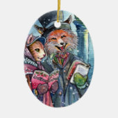 kerstcarol keramisch ornament (Voorkant)