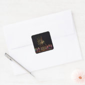 Kerstcarol Lichten 2016 Vierkante Sticker (Envelop)