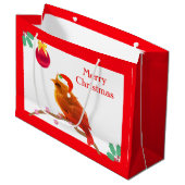 KerstCarol Little Bird Groot Cadeauzakje (Voorkant Gekanteld)