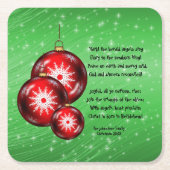 kerstcarol Lyrics Hark Herald Angels Kartonnen Onderzetters (Voorkant)