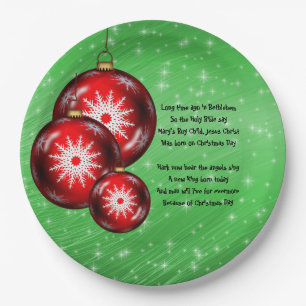 Kerstcarol Lyrics, lang geleden 9" Papieren Bordje