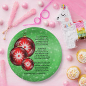 Kerstcarol Lyrics Once Royal Davids City - 9" Papieren Bordje (Feest)