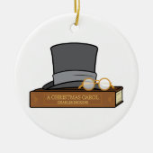 Kerstcarol met tophoed keramisch ornament (Voorkant)