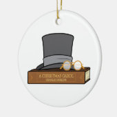 Kerstcarol met tophoed keramisch ornament (Links)