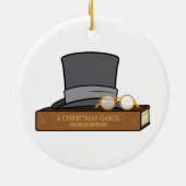 Kerstcarol met tophoed keramisch ornament (Achterkant)