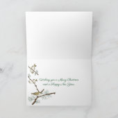 Kerstcarol-muziek in sneeuw feestdagen kaart (Binnen)