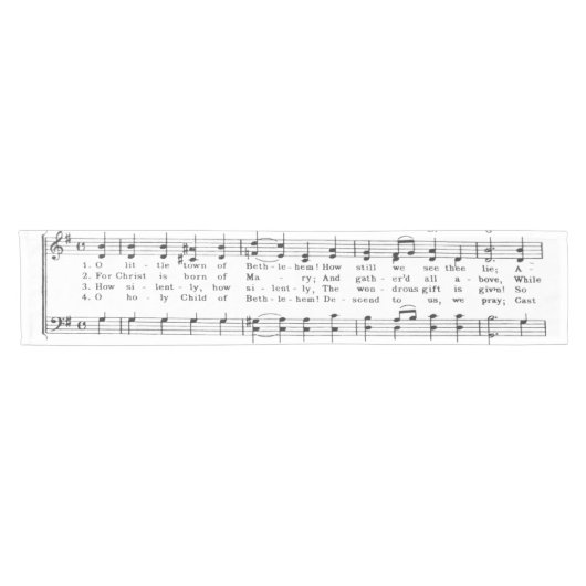 Kerstcarol — Muziek Korte Tafelloper (Horizontaal)