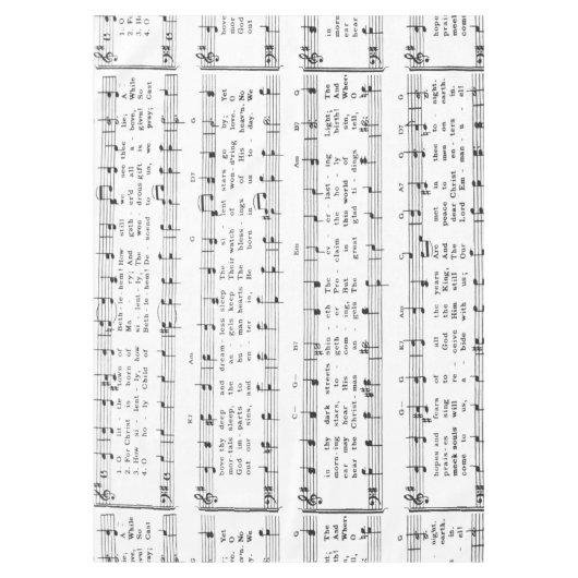 Kerstcarol — Muziek Tafelkleed (Voorkant)