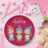 kerstcarol papieren bordje (Feest)