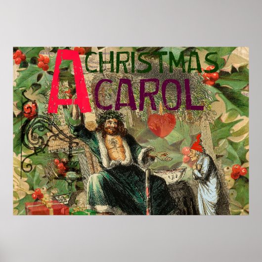 Kerstcarol Scrooge Holiday Art Afdrukken Poster (Voorkant)