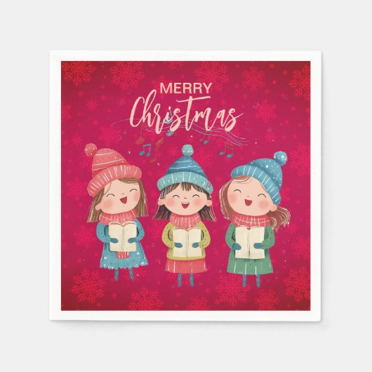 kerstcarol servet (Voorkant)