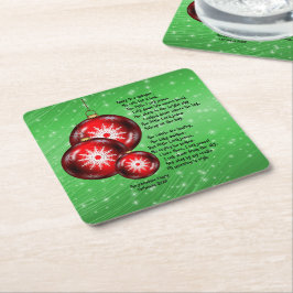 Kerstcarol sine weg in een woede kartonnen onderzetters