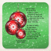 Kerstcarol sine weg in een woede kartonnen onderzetters (Voorkant)