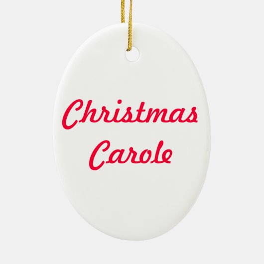 KerstCarole Ornament (Achterkant)