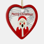 KerstCaroler Girl Heart Ornament (Rechts)