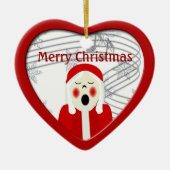 KerstCaroler Girl Heart Ornament (Voorkant)