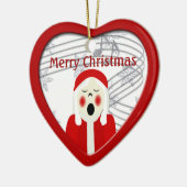 KerstCaroler Girl Heart Ornament (Links)