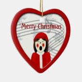 KerstCaroler Woman Heart Ornament (Rechts)