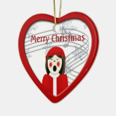 KerstCaroler Woman Heart Ornament (Links)