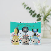 KerstCarolers Angels Singers Feestdagenkaart (Staand voorkant)